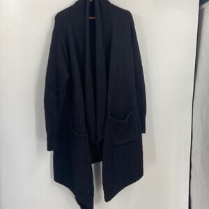 Tess giberson black large knit oversized cardigan
